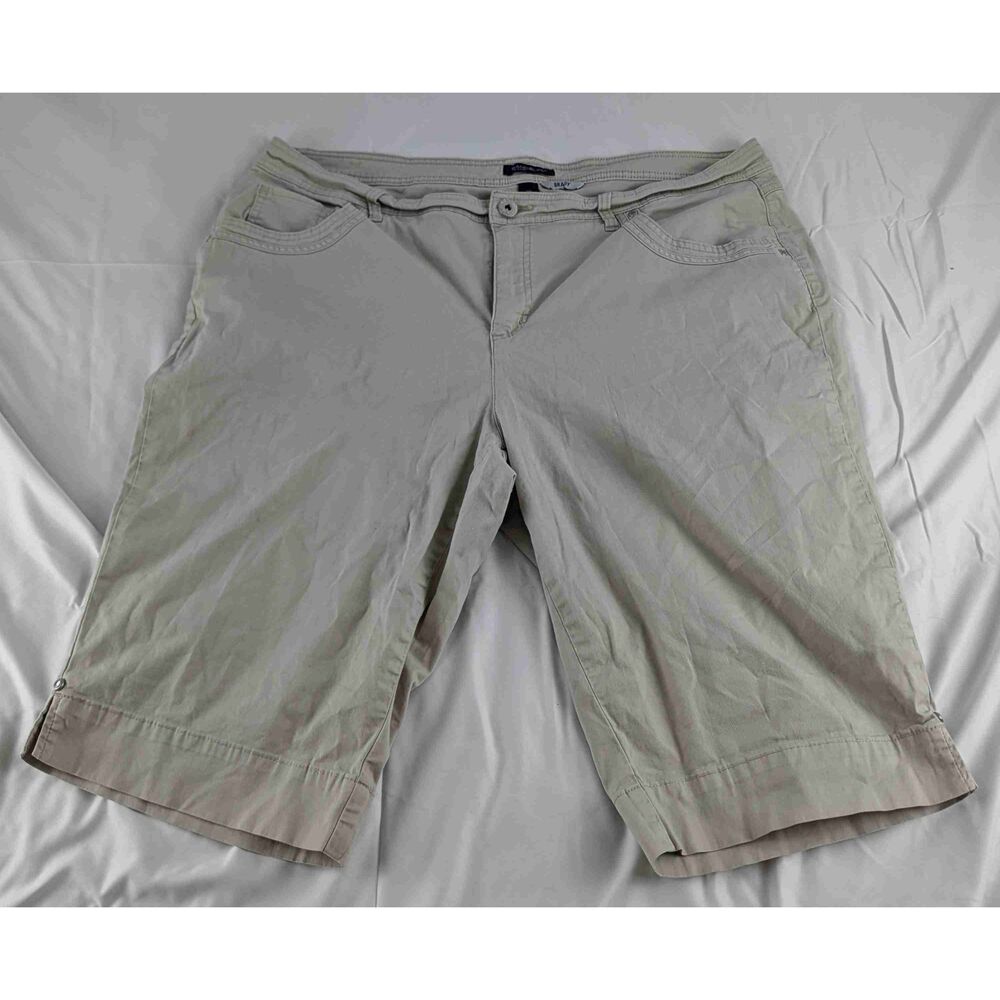 Bandolino Jeans Brady Womens Cargo Shorts Button Closure Side Pockets Size 20W